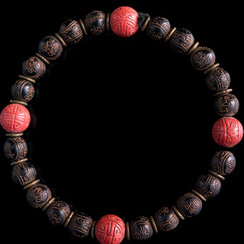十八/十九世紀 核雕玉佩串 | A Chinese carved nut and jade pendant necklace, 18th/19th century - 图6