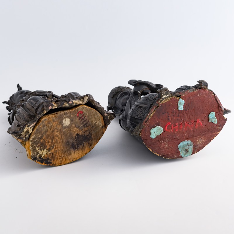 明代 銅造像兩尊 | Two Chinese bronze figures, Ming dynasty - 图9
