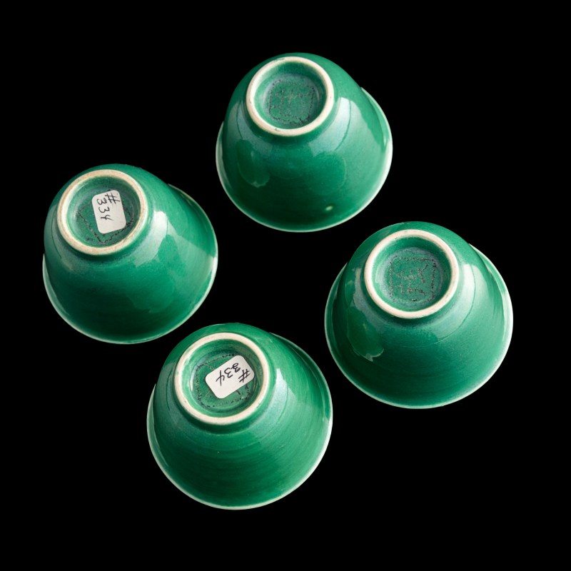 十八/十九世紀 綠釉杯四隻一套 | A set of four Chinese green-glazed cups, 18th/19th century - 图6