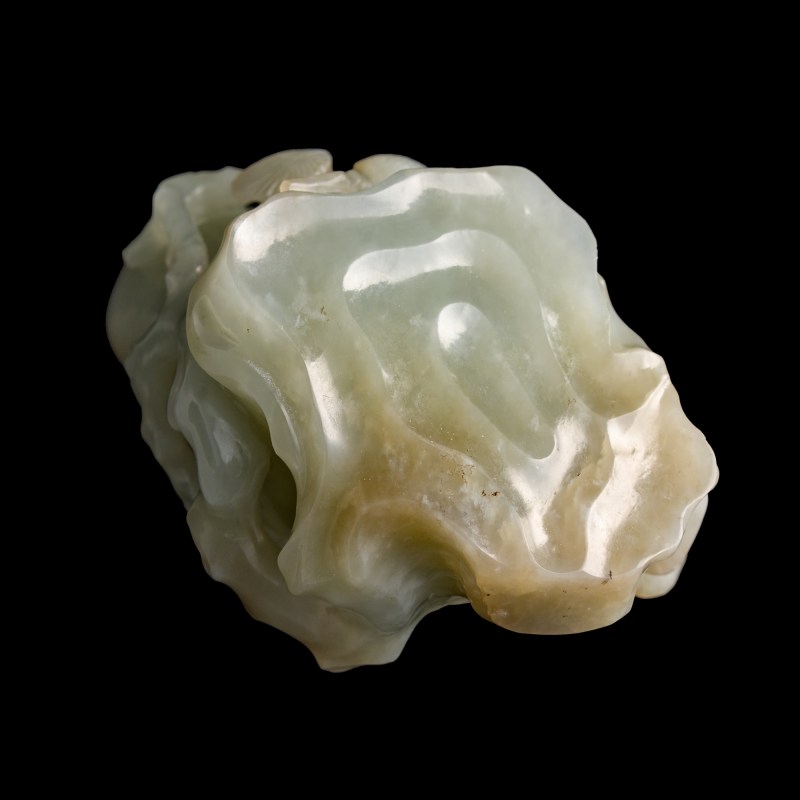 十八世紀 白玉雕靈芝形水盂 | A Chinese white jade lingzhi-form water coupe, 18th century - 图7