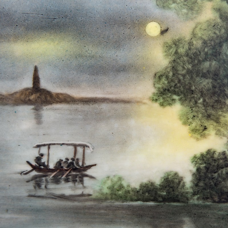 民國 王雲泉畫墨彩山水瓷板四塊一套 | A set of four grisaille Jingdezhen landscape porcelain plaques, by Wang Yunquan (1884-1942), Republic period. - 图9