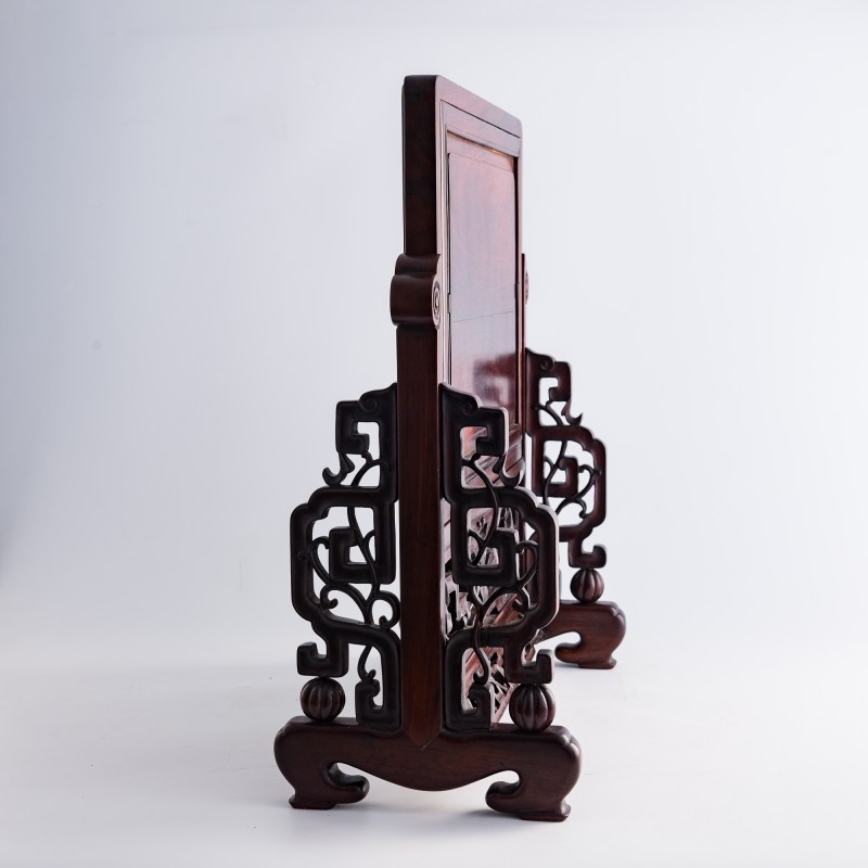 清代 五彩耕織圖瓷板插屏 | A Chinese wucai 'Farming and Weaving' porcelain plaque table screen, Qing dynasty - 图6