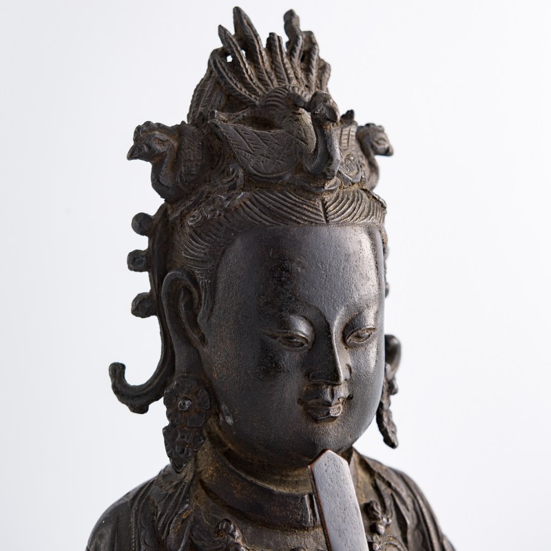 明代 銅造像兩尊 | Two Chinese bronze figures, Ming dynasty - 图10