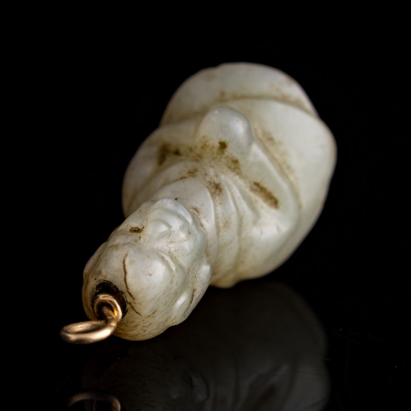 明代/清代 玉雕童子兩個 | Two Chinese carved jade boys, Ming/Qing dynasty - 图11