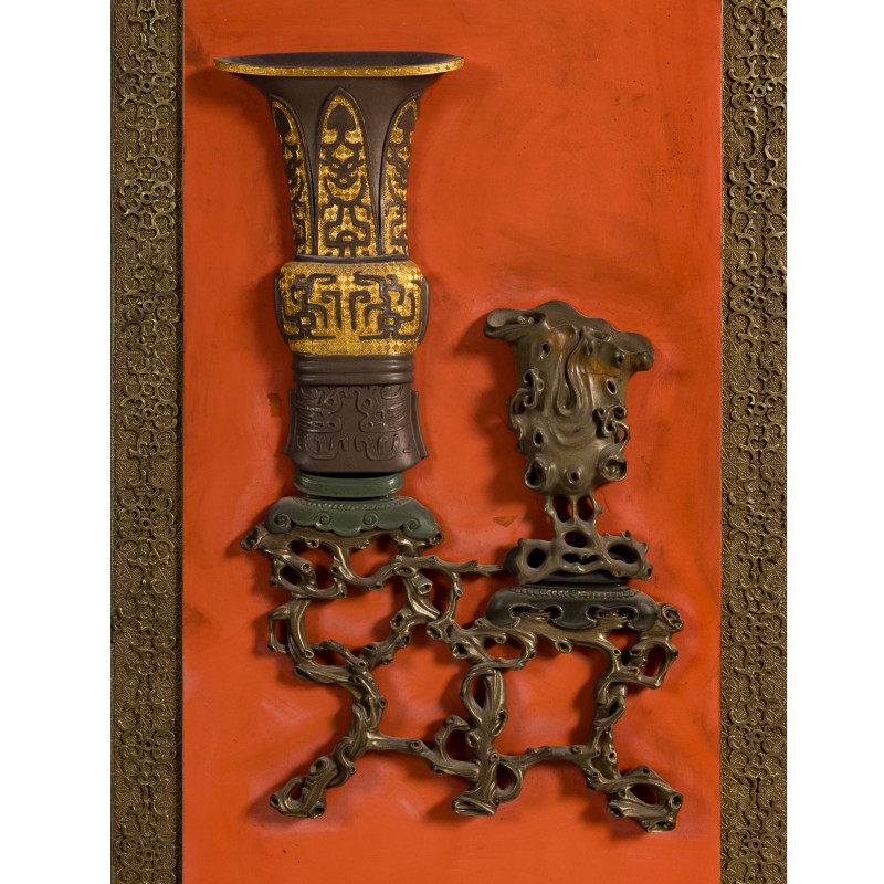 民國 大漆博古圖挂屏四塊一堂 | A set of four Chinese lacquer bogu hanging panels, Republic period - 图8