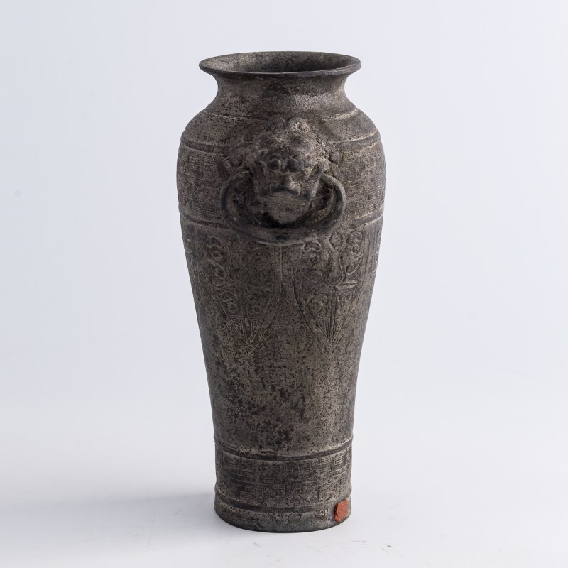 明代 銅鋪首尊 | A Chinese bronze zun vase with beast-mask handles, Ming dynasty - 图2