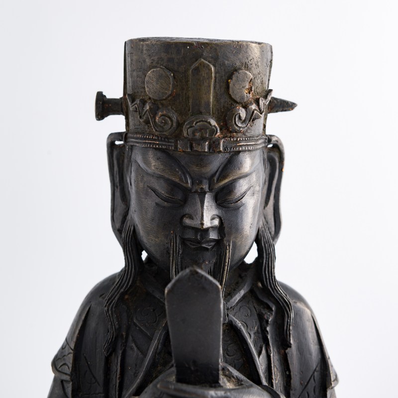 明代 銅造像兩尊 | Two Chinese bronze figures, Ming dynasty - 图11
