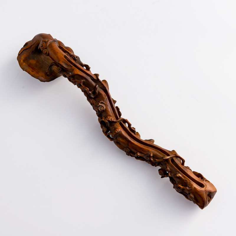十九世紀 黃楊木雕十八羅漢如意 | A Chinese carved boxwood 'Eighteen Luohans' ruyi scepter, 19th century - 图2