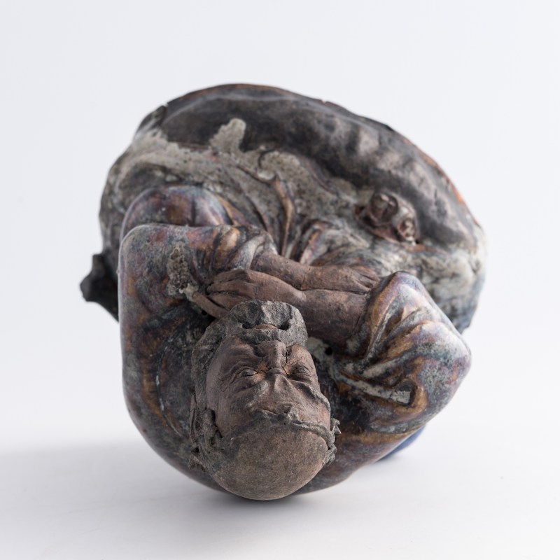 清代 石灣窑達摩坐像 | A Chinese Shiwan seated figure of Bodhidharma, Qing dynasty - 图8