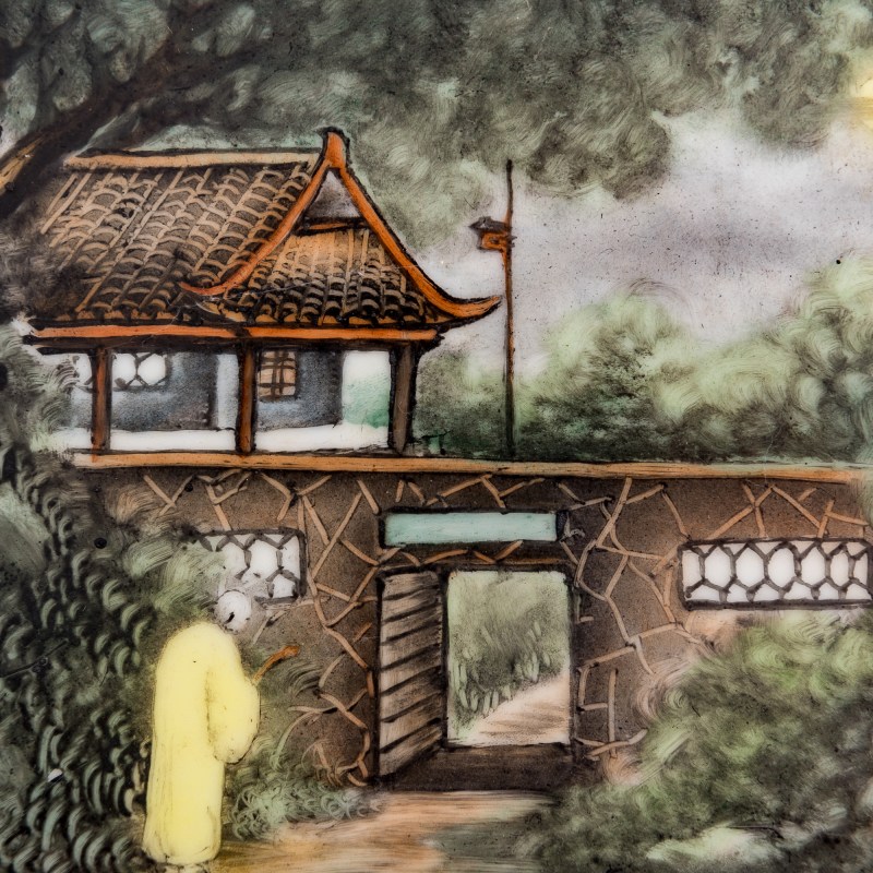 民國 王雲泉畫墨彩山水瓷板四塊一套 | A set of four grisaille Jingdezhen landscape porcelain plaques, by Wang Yunquan (1884-1942), Republic period. - 图10