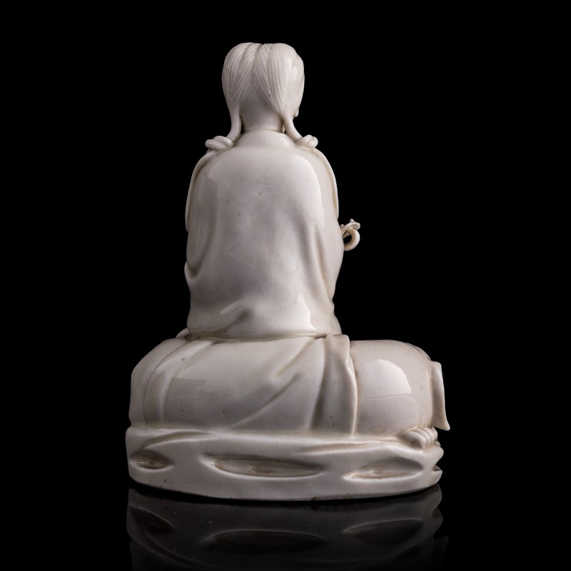 十七世紀 德化普賢菩薩坐像 | A Chinese Dehua seated figure of Samantabhadra, 17th century - 图4