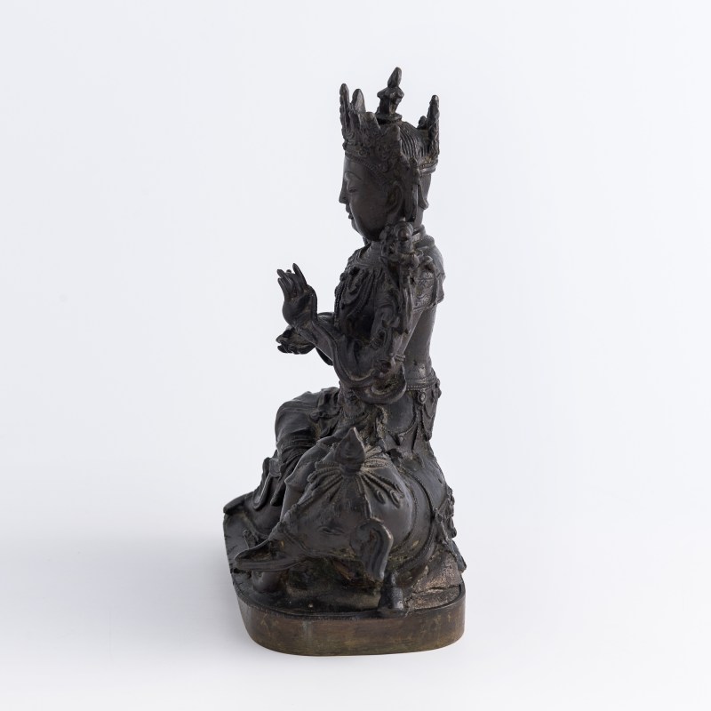 明代 銅普賢菩薩像 | A Chinese bronze figure of Samantabhadra, Ming dynasty - 图2