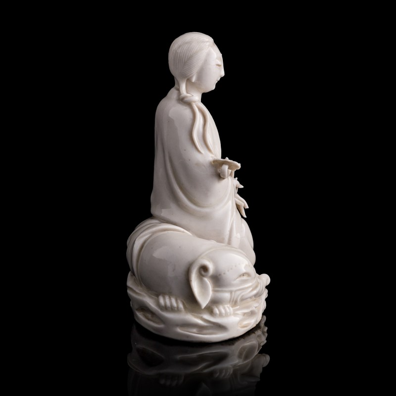 十七世紀 德化普賢菩薩坐像 | A Chinese Dehua seated figure of Samantabhadra, 17th century - 图5