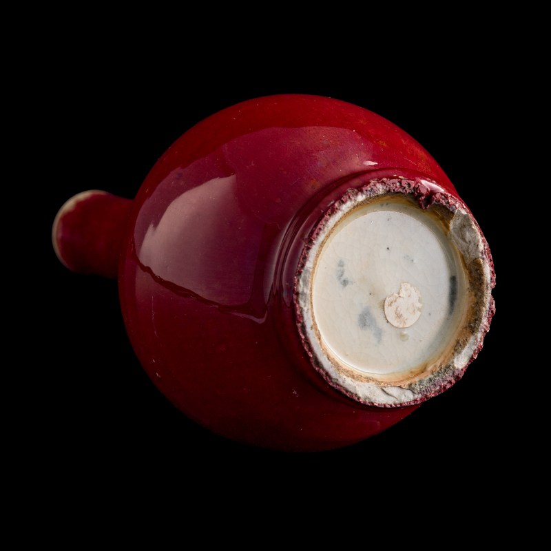 十九世紀早 窑變釉長頸瓶（附木座） | A Chinese flambe-glazed bottle vase, early 19th century - 图7