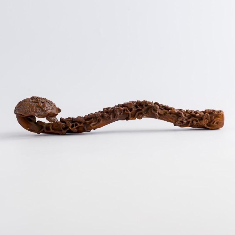 十九世紀 黃楊木雕十八羅漢如意 | A Chinese carved boxwood 'Eighteen Luohans' ruyi scepter, 19th century - 图4