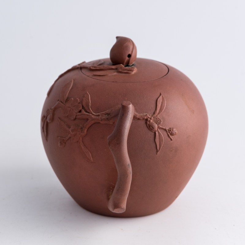 民國 紫砂桃形壺 | A Chinese Yixing zisha peach-form teapot, Republic period - 图2