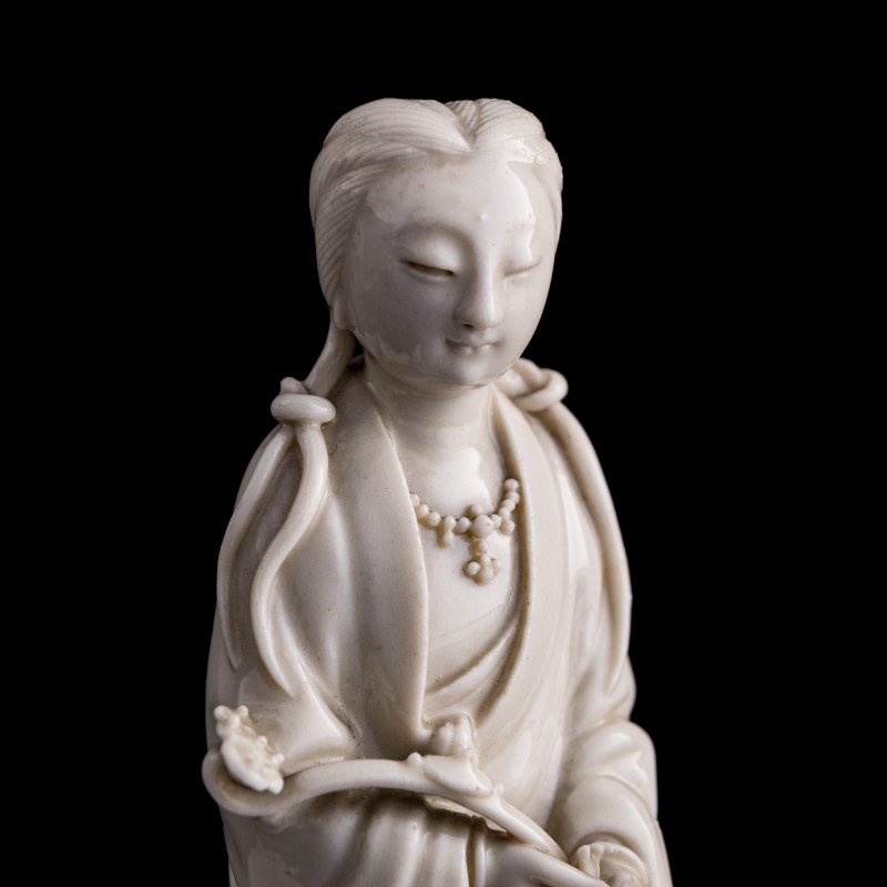 十七世紀 德化普賢菩薩坐像 | A Chinese Dehua seated figure of Samantabhadra, 17th century - 图7
