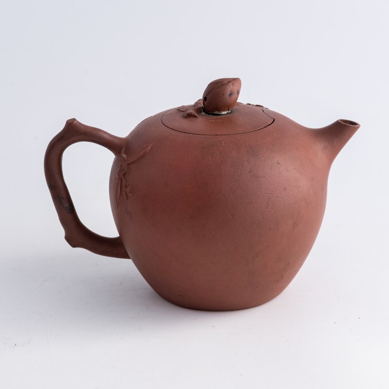 民國 紫砂桃形壺 | A Chinese Yixing zisha peach-form teapot, Republic period - 图3