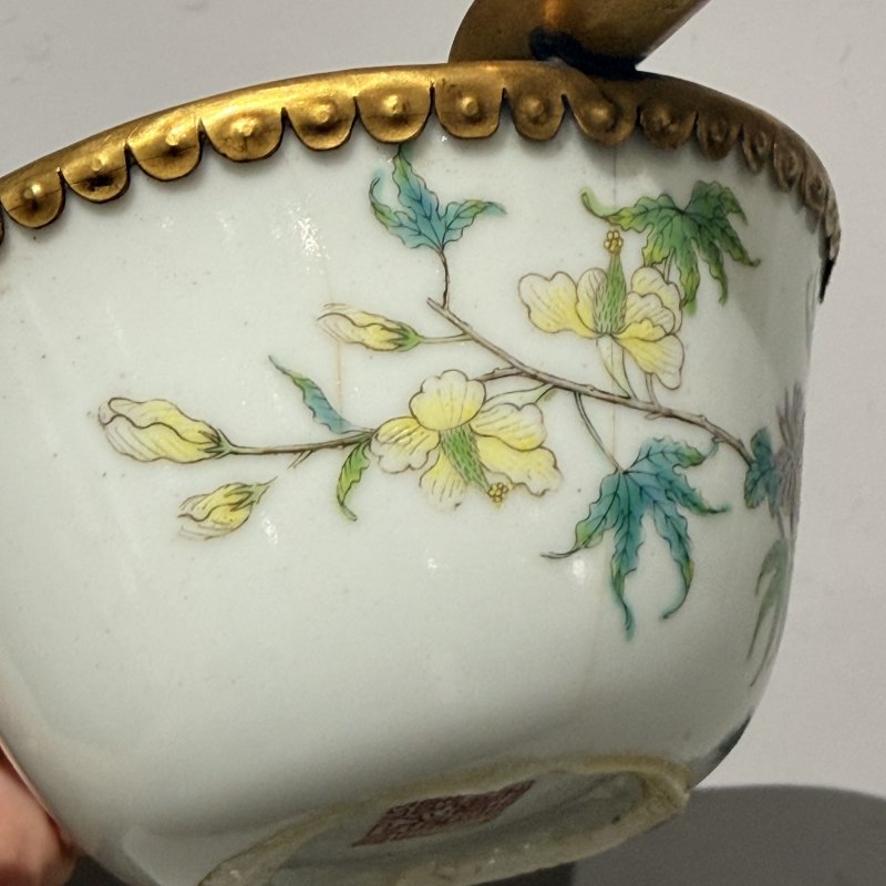 清道光 粉彩四季花卉纹马蹄碗 - 图9
