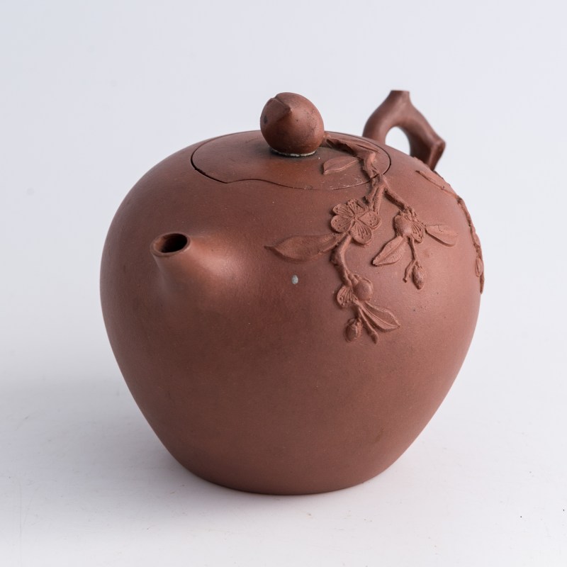 民國 紫砂桃形壺 | A Chinese Yixing zisha peach-form teapot, Republic period - 图4