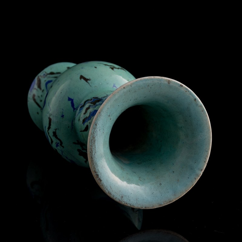 十九世紀早 仿石紋釉鳳尾尊（附發票掃描件） | A Chinese faux-marble-glazed phoenix-tail vase, early 19th century - 图6