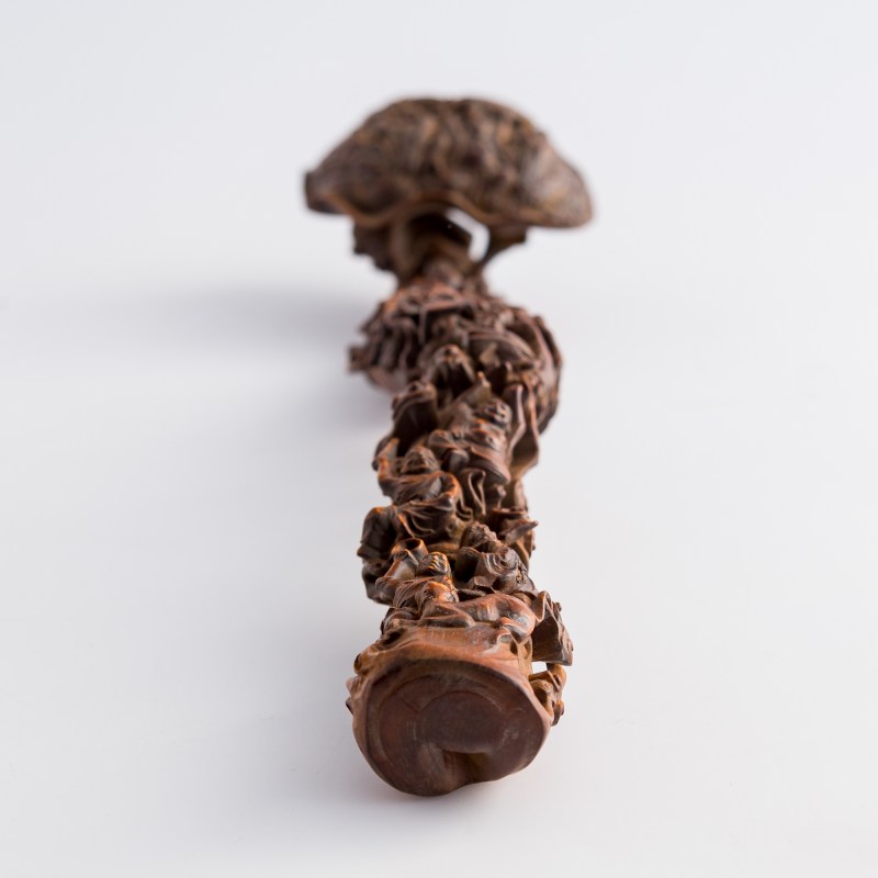 十九世紀 黃楊木雕十八羅漢如意 | A Chinese carved boxwood 'Eighteen Luohans' ruyi scepter, 19th century - 图6