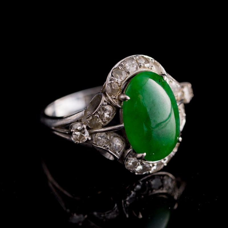 清代/民國 翡翠首飾五件 | Five Chinese jadeite jewelry items, Qing dynasty/Republic period - 图3