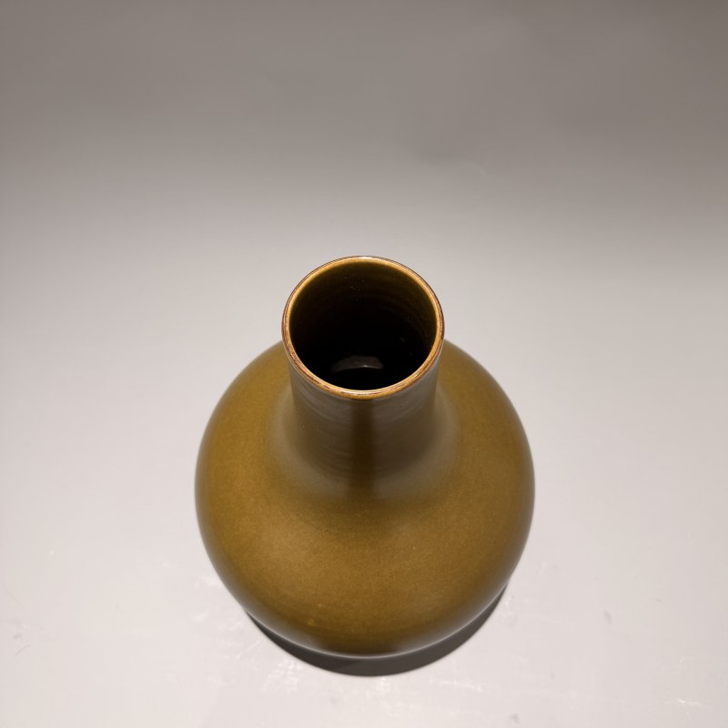清光绪 茶叶末釉荸荠瓶 - 图4