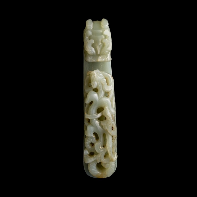 明代 玉龍勾 | A Chinese jade dragon belt hook, Ming dynasty - 图2