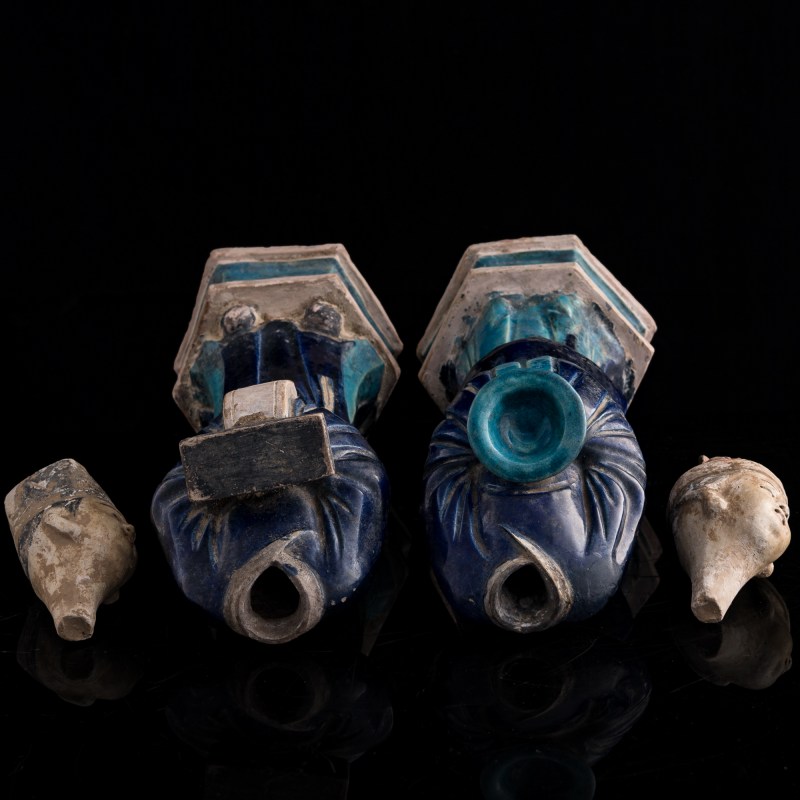 明代 三彩陶俑兩尊 | Two Chinese sancai pottery figures, Ming dynasty - 图9