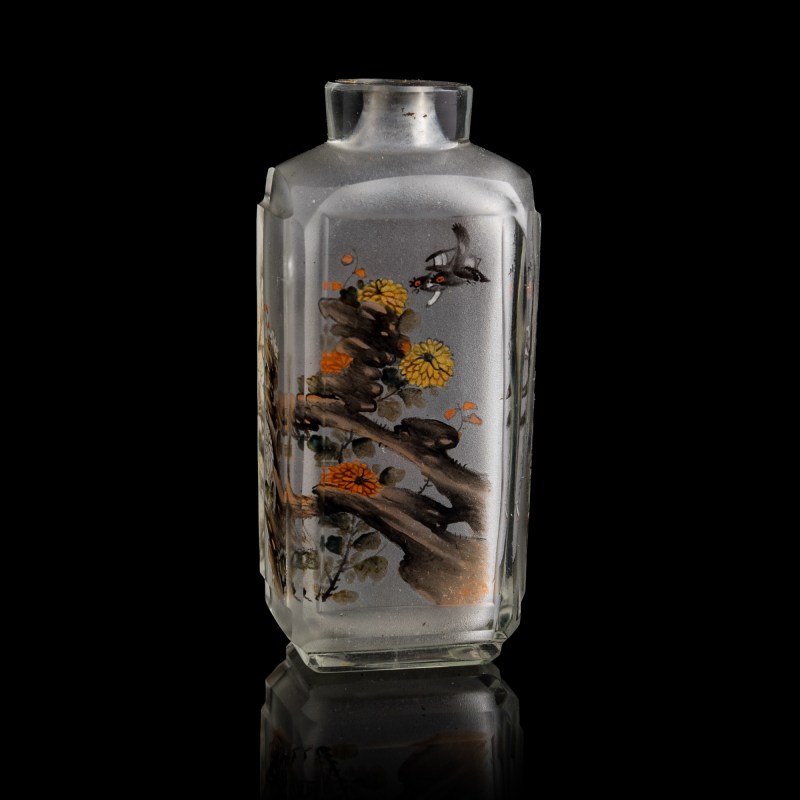 周樂元 內畫山水人物鼻烟壺 | A Chinese inside-painted 'landscape' and 'figural' snuff bottle, signed Zhou Leyuan - 图3