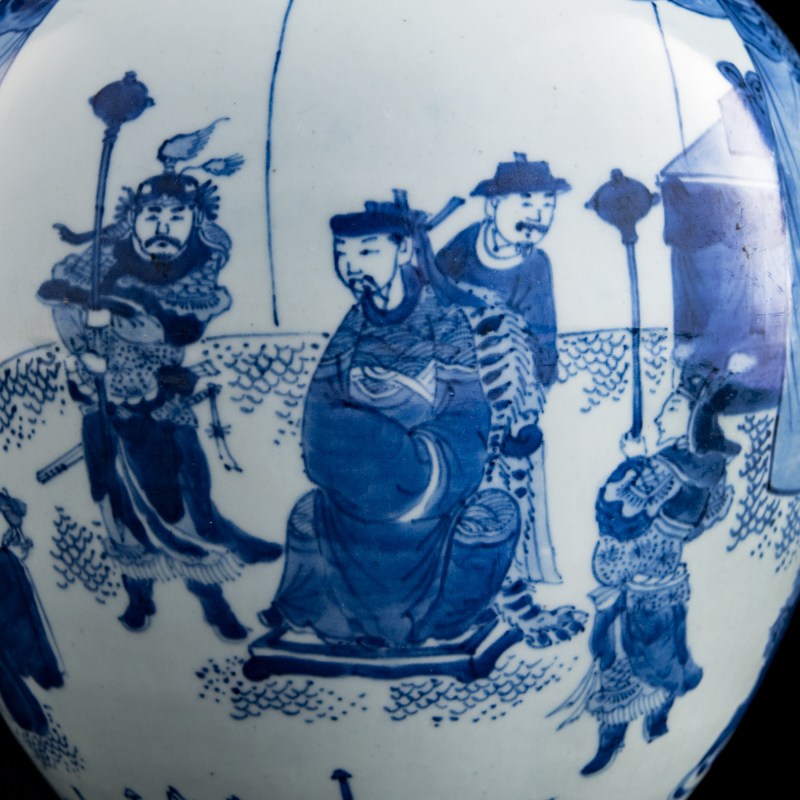 十七世紀 青花人物罐（附木蓋） | A Chinese blue and white 'figural' jar, 17th century - 图10