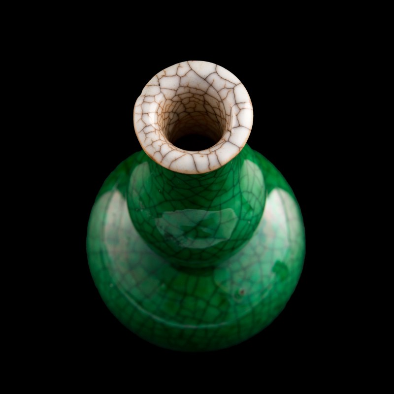十九世紀 綠哥釉葫蘆瓶 | A Chinese green ge-type-glazed double-gourd vase, 19th century - 图5