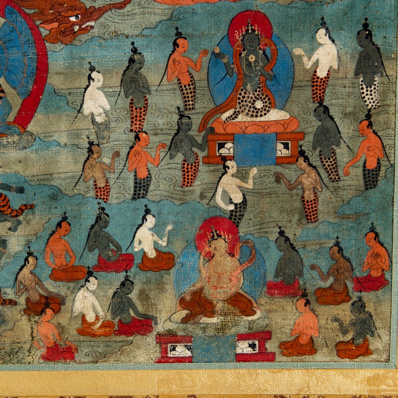 十八世紀 不動如來唐卡鏡框 | A Tibetan thangka of Akshobhya Buddha, 18th century - 图6