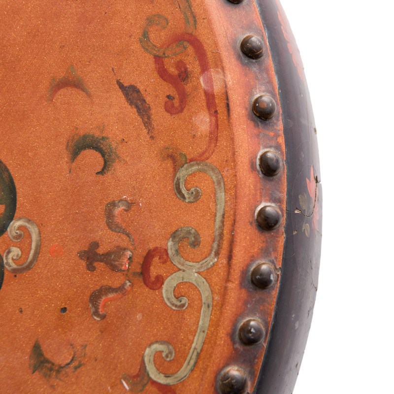 清乾隆 木胎彩繪鼓形捧盒 | A Chinese painted wood drum-form lidded box, Qianlong period, Qing dynasty - 图8