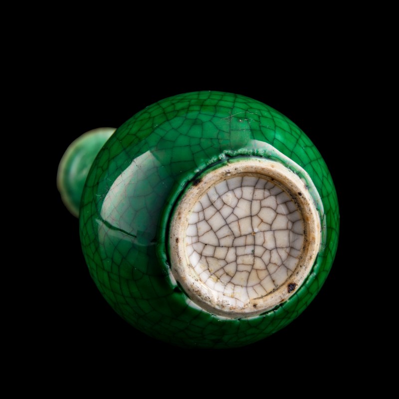 十九世紀 綠哥釉葫蘆瓶 | A Chinese green ge-type-glazed double-gourd vase, 19th century - 图7