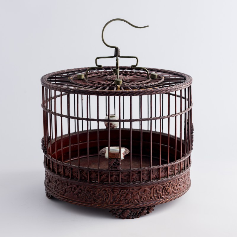 民國 竹雕圓形鳥籠 | A Chinese bamboo birdcage, Republic period - 图4
