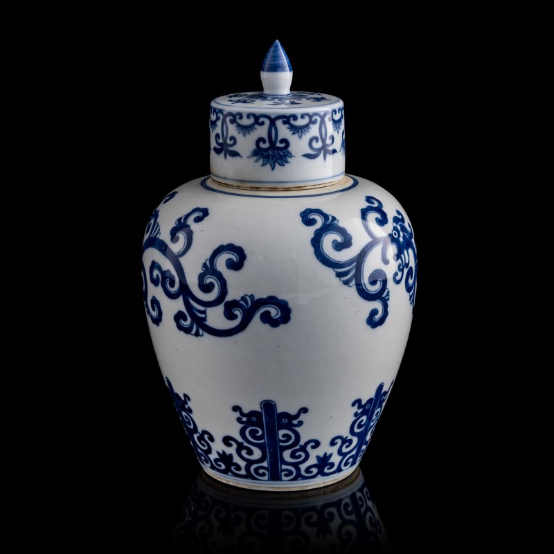 十九世紀 越南青花蓋罐 | A Vietnamese blue and white 'Bleu de Hue' covered jar, Nguyen dynasty (19th century) - 图4