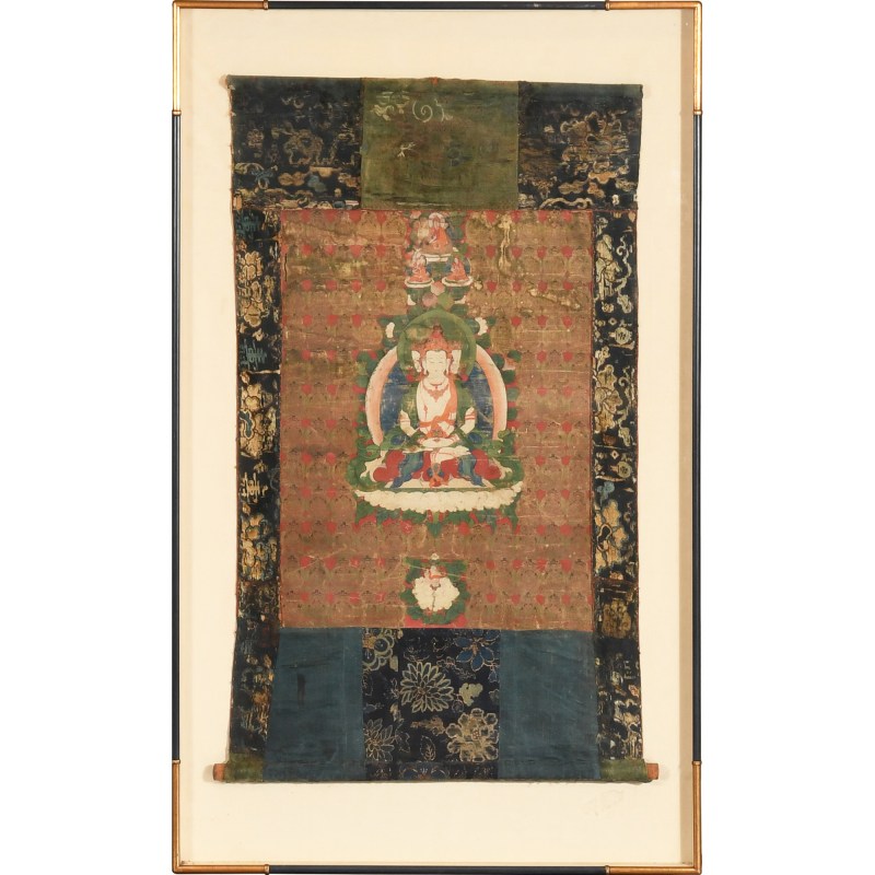 十八世紀或更早 四臂觀音唐卡 | A Tibetan Thangka, 18th century or earlier