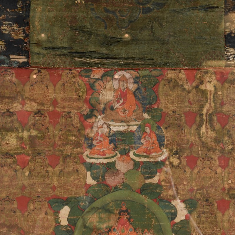 十八世紀或更早 四臂觀音唐卡 | A Tibetan Thangka, 18th century or earlier - 图2