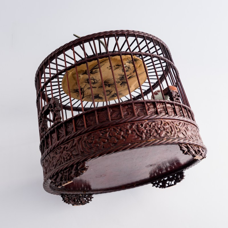 民國 竹雕圓形鳥籠 | A Chinese bamboo birdcage, Republic period - 图6