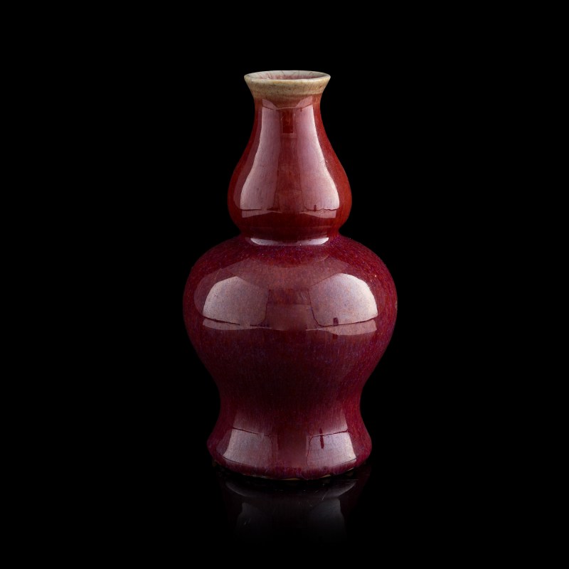十九世紀早 窑變釉葫蘆瓶 | A Chinese flambe double-gourd vase, early 19th century - 图2