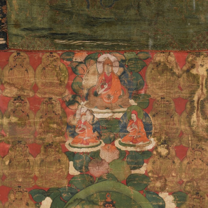十八世紀或更早 四臂觀音唐卡 | A Tibetan Thangka, 18th century or earlier - 图3