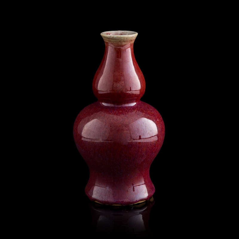 十九世紀早 窑變釉葫蘆瓶 | A Chinese flambe double-gourd vase, early 19th century - 图4