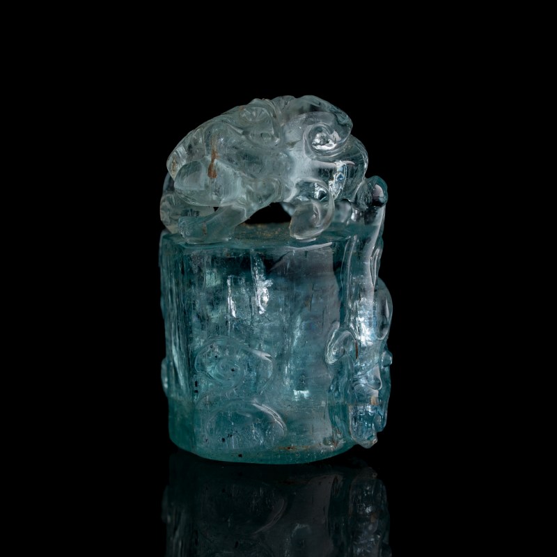 清代 海藍寶印章 | A Chinese aquamarine seal, Qing dynasty - 图2