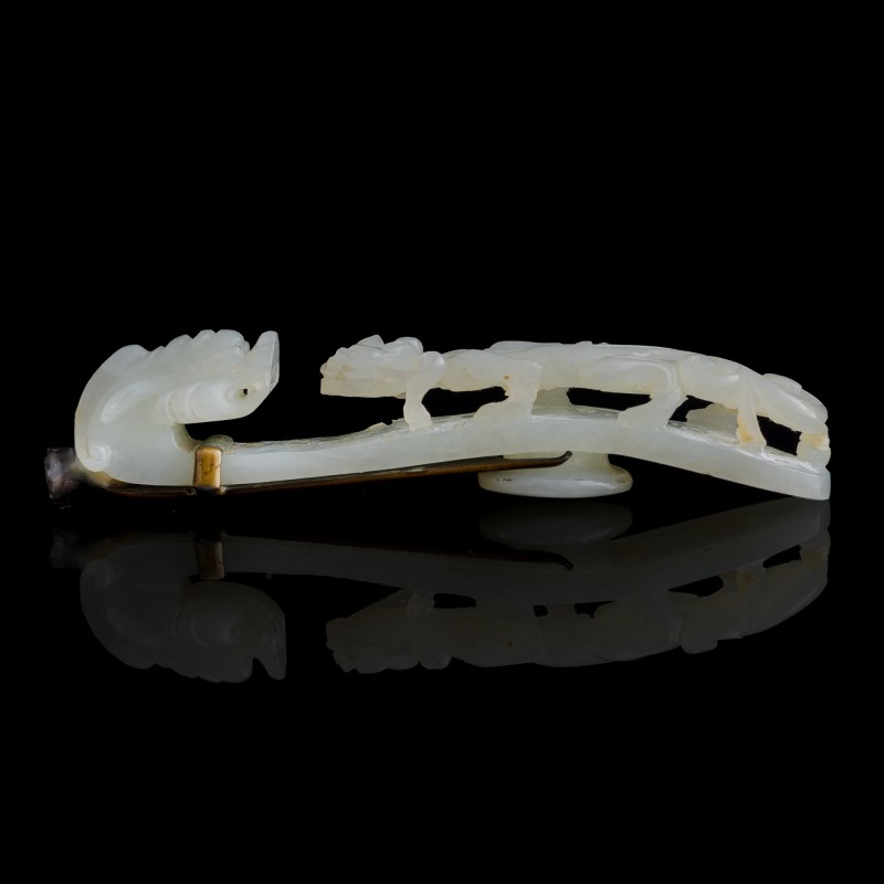 清代 白玉龍勾 | A Chinese white jade dragon hook, Qing dynasty - 图3