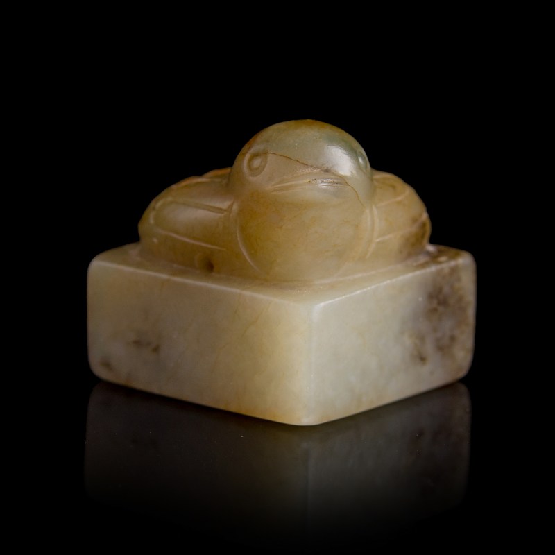 明代 玉雕鳥鈕印章 | A Chinese carved jade seal with bird knob, Ming dynasty - 图3