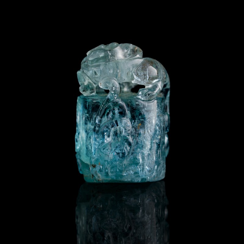 清代 海藍寶印章 | A Chinese aquamarine seal, Qing dynasty - 图3