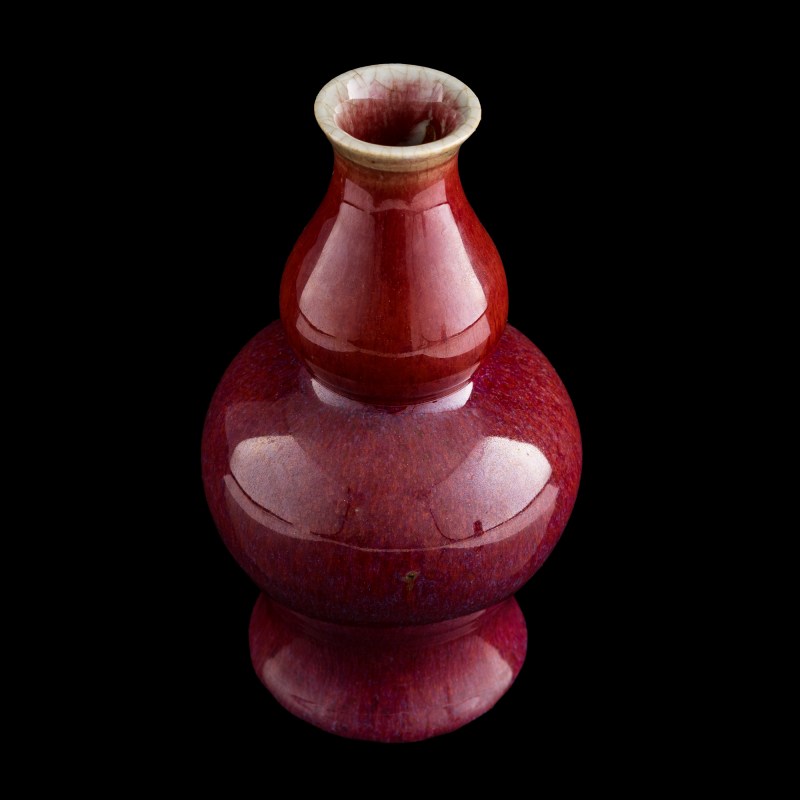 十九世紀早 窑變釉葫蘆瓶 | A Chinese flambe double-gourd vase, early 19th century - 图5