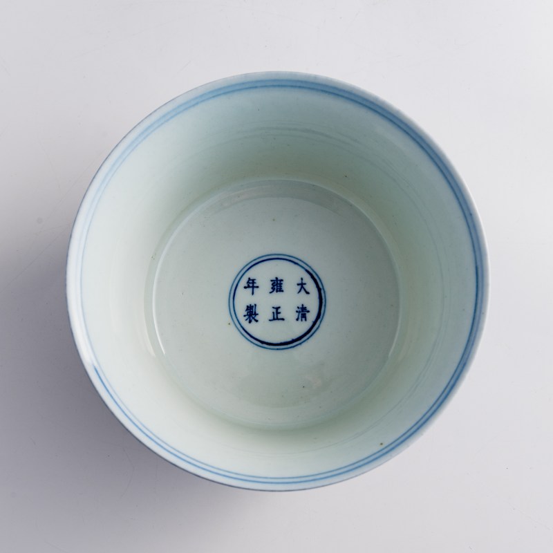 清雍正 霽藍釉弦紋盉碗 | A Chinese sacrificial-blue-glazed ribbed he-form bowl, Yongzheng period, Qing dynasty - 图6